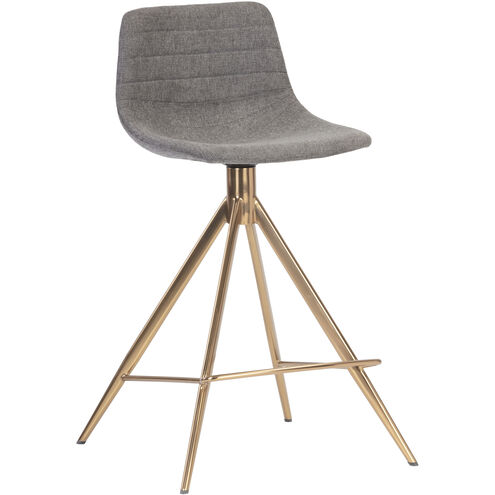 Andres 35.5 inch Belfast Koala Grey Swivel Counter Stool, Swivel